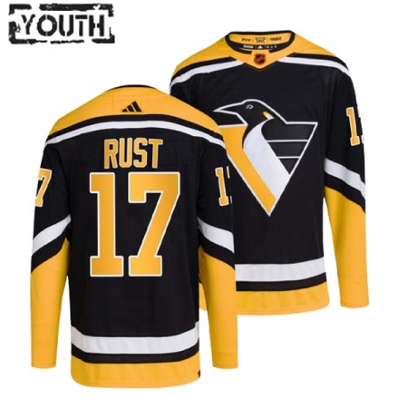 Pittsburgh Penguins Trikot Bryan Rust 17 Adidas 2022-23 Schwarz Reverse Retro 2.0 Authentic - Kinder